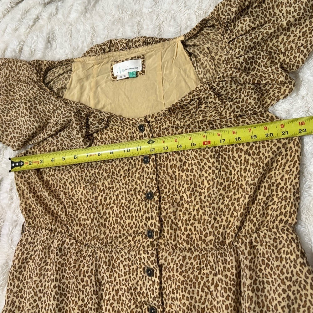 ANTHROPOLOGIE Women’s Bolano Leopard Print Midi Dress - Picture 16 of 16